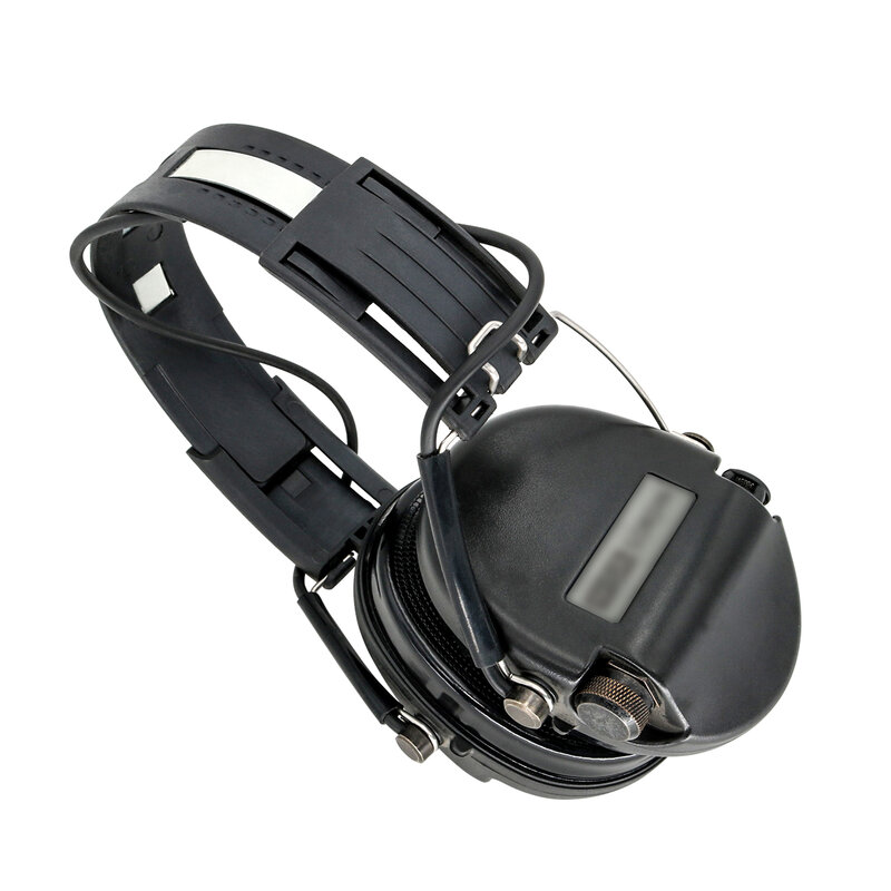 MSASordin-auriculares tácticos de protección auditiva con cancelación de ruido (BK), diadema de lona de camuflaje + orejeras de silicona