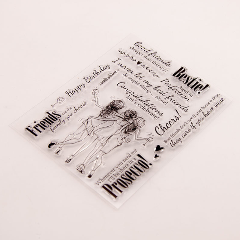 Selo de silicone transparente, carimbo de borracha para scrapbooking, decoração para diário, reutilizável, 1 peça