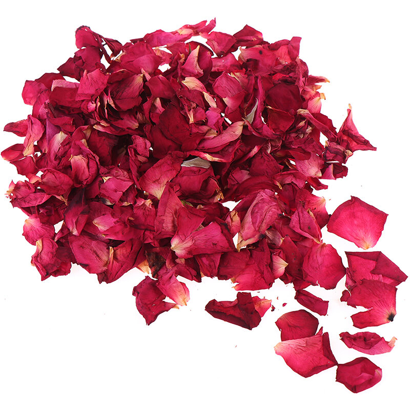 Nowy romantyczny 20/50/100g naturalne suszone róże płatki kąpieli suszony kwiat płatek Spa wybielanie prysznic aromaterapia dostaw kąpieli
