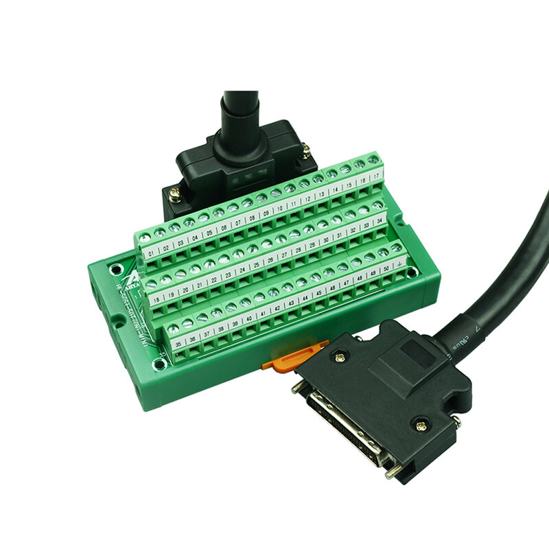 Placa do adaptador dos terminais do relé de HL-SCSI-50P scsi50 50pin para yaskawa/delta/panasonic/mitsubishi servo cn1 ASD-BM-50A para a2/ab