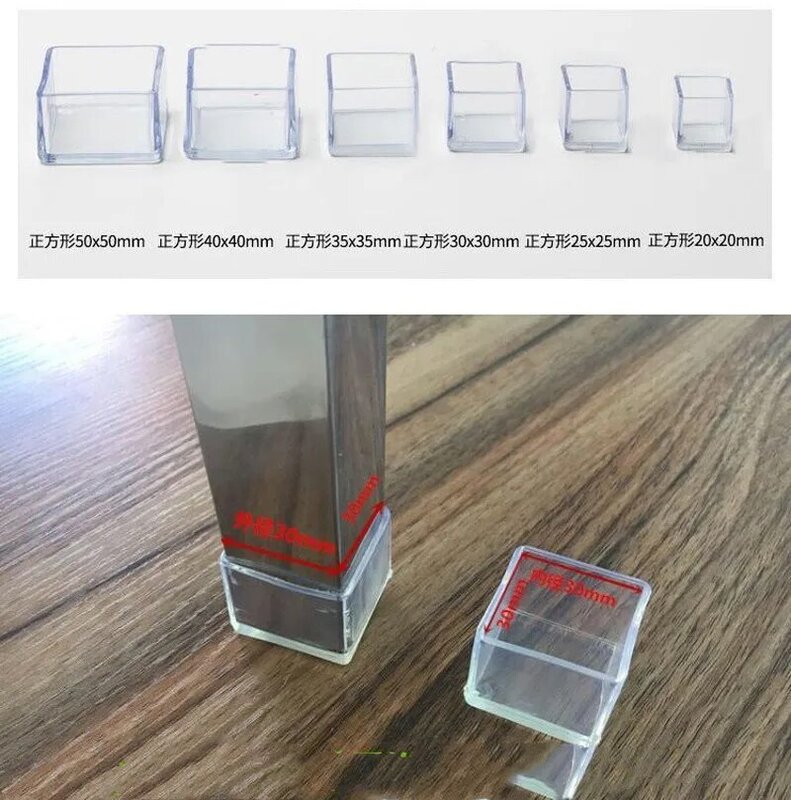4Pcs Silikon PVC platz Stuhl fuß Caps Nicht-slip Fuß Schutz Untere abdeckung Pads Universal holz metall möbel zubehör
