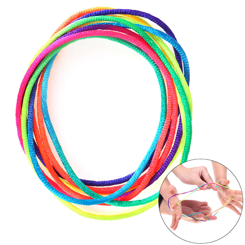 Kids Rainbow Colour Fumble Finger Thread Rope String Game Developmental Toy Puzzle Educational Game for Children Kids