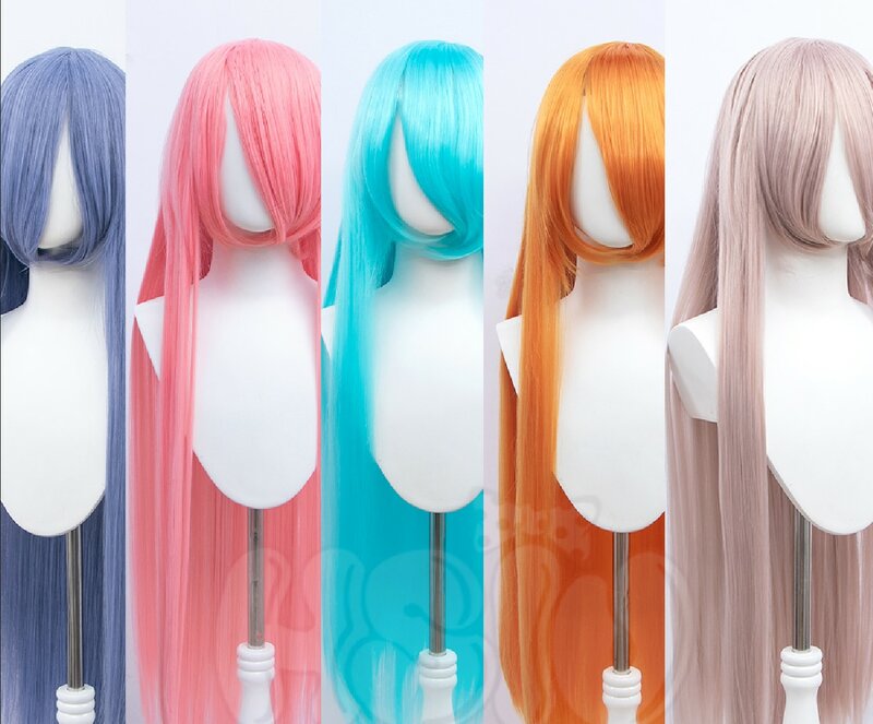 「HSIU Brand」800g Cosplay Wig Super thick Wig amount Party wigs 100cm 27 color girl Long hair Fiber synthetic wig+Free wig cap