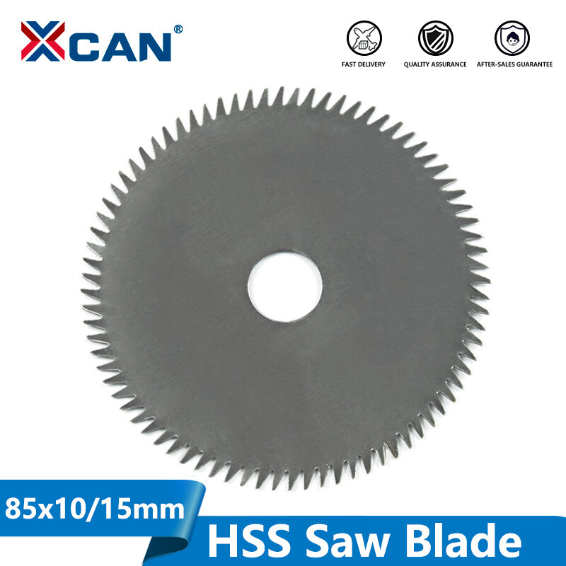 XCAN 1pc 85mm Bore 10/15mm 80Teeth Electric HSS Mini Circular Saw Blade Power Tools Accessories Wood/Metal Cutting Disc