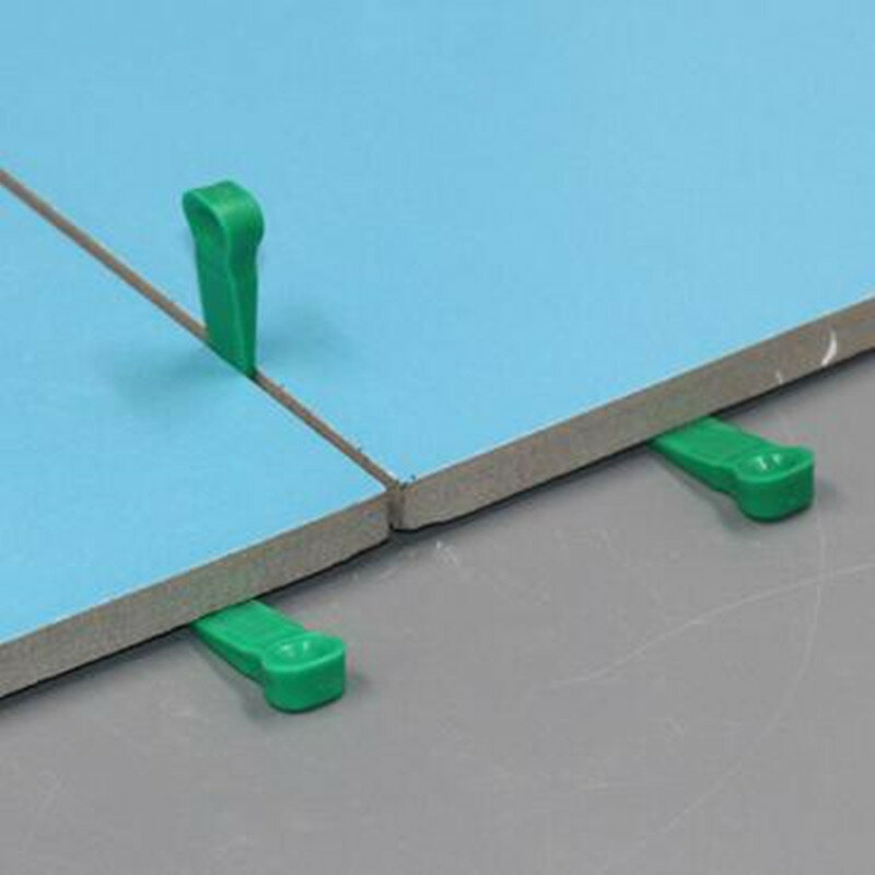 100 sztuk płytka z tworzywa sztucznego Wedge spacer 2mm wielokrotnego użytku poziomowanie klip piętro Locator ściany ceramiczne układanie nivelador narzędzie budowlane