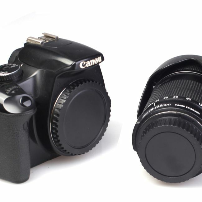Copriobiettivo fotocamera Canon EOS + copriobiettivo posteriore per Canon EOS mount EF 5D II III 7D 70D 700D 550D 600D 800D 60D 80D