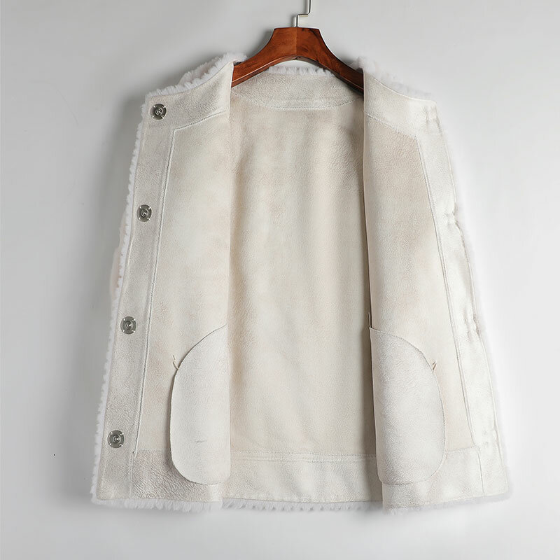 Ayunsue 100% sheep shearing casaco de pele real das mulheres inverno 2021 casacos de lã curta estilo coreano chaquetas mujer sqq1225