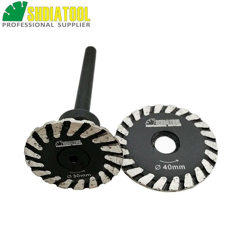 SHDIATOOL 1pc Diamond Mini Saw Blade with 6mm Shank Cutting Carving Disc Engraving Wheel FOR Marble Granite Tile Ceramic
