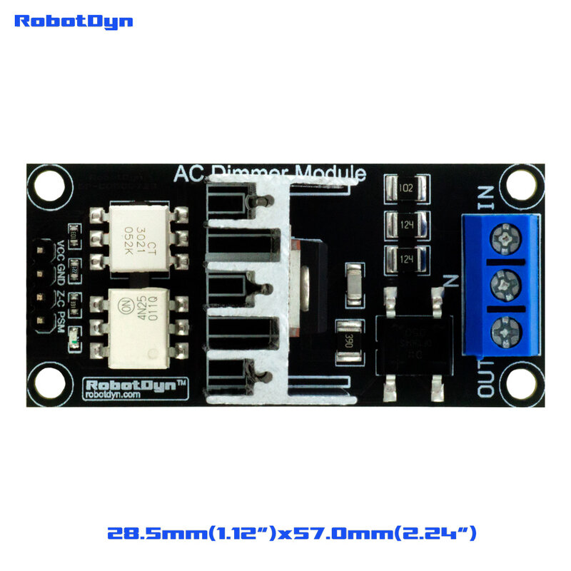 AC Light lamp dimming and motor Dimmer Module, 1 Channel, 3.3V/5V logic, AC 50/60hz, 220V/110V - 600V