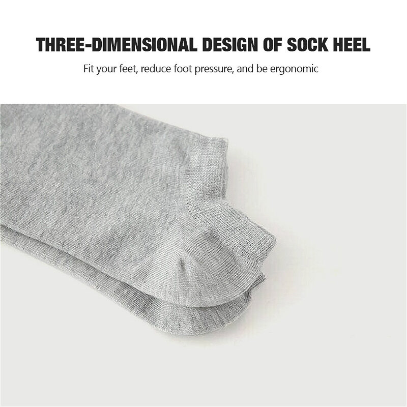 Calcetines tobilleros de algodón transpirables para hombre y mujer, medias cómodas de corte bajo, Color sólido, negro, blanco y gris, 1 par