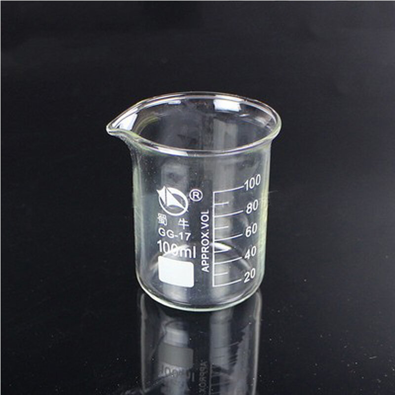 Vaso de vidrio de borosilicato para laboratorio, equipo de laboratorio para experimentos químicos de todos los tamaños, 1 Juego