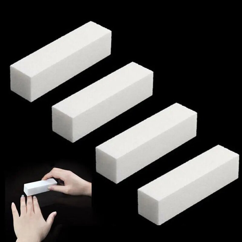 White Nail Art Buffers Sanding Block Buffing Grinding Polishing Block Sanding Sponge Nail File Buffer Block for Nail Polish