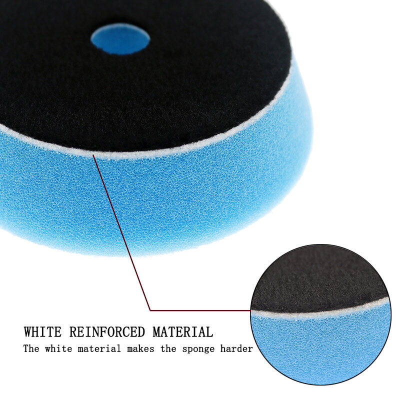 Round Corner Esponja Polimento Roda, alta qualidade, adequado para polimento e enceramento de peças finas, 3"