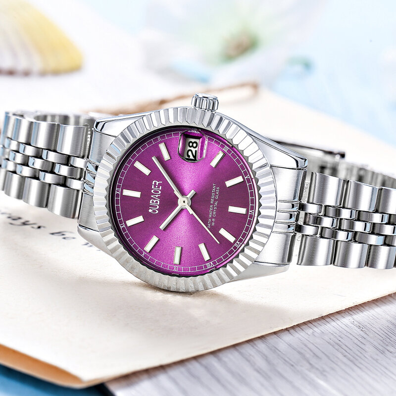 OUBAOER Frauen Uhren Geschenke für Freundin Quarz Luxus Uhr Dame Quarz Armbanduhr Armband Wasserdichte Uhr Relogio Feminino