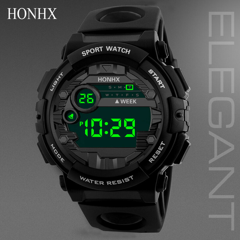 HONHX, мужские водонепроницаемые часы, роскошные Цифровые светодиодный часы с датой, Reloj Deportivo Hombre, цифровые электронные часы