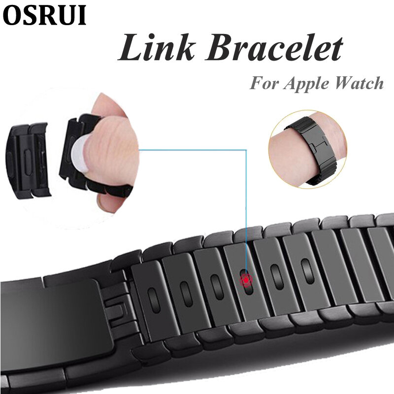 Strap For Apple Watch Band 5 4 correa iwatch 44mm 40mm 42mm 38mm 3 316L stainless steel link bracelet pulseira watch accessories