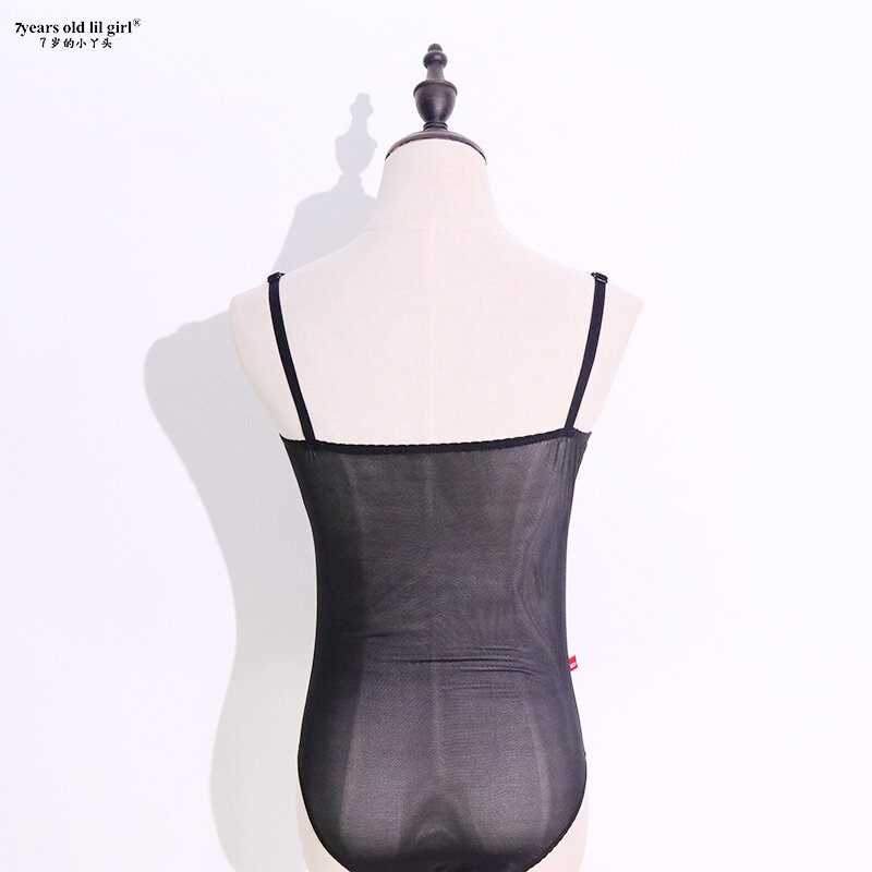 Body de malla transparente para mujer, Body Sexy con tirantes, Cq03, 2020