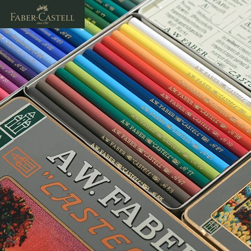 Faber Castell A.W.Faber Polychromos tłuste kredki 12/24/36 kolorów rocznica pamiątkowe profesjonalne kredki