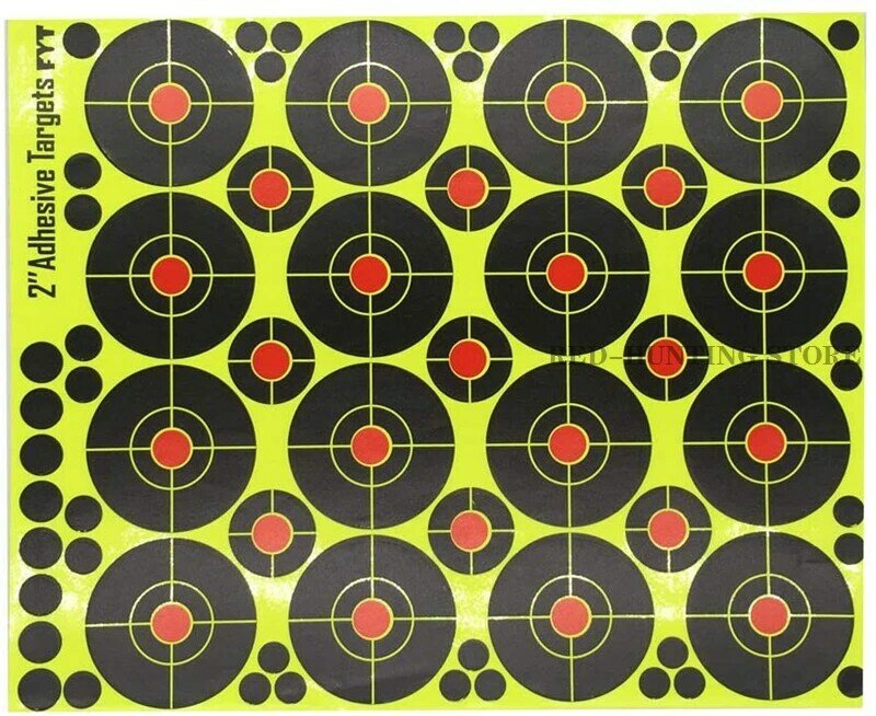 160pcs(10 Sheet) 2inch Shooting Target Self-Adhesive Paper Splash Target Sticker Air Rifle BB Pistol Pistol Gun Particle