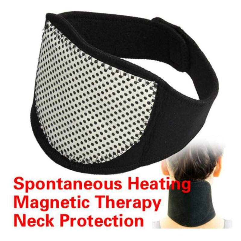 Auto-aquecimento pescoço cinta almofada terapia magnética turmalina cinto suporte de aquecimento espontâneo pescoço cintas