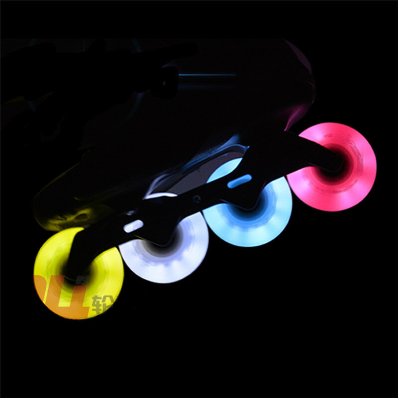 Rueda de rodillo LED brillante para niños y adultos, Patines de Patinaje con núcleo magnético, 4 piezas, 85A, 62mm, 64mm, 68mm, 70mm, 72mm, 76mm, 80mm