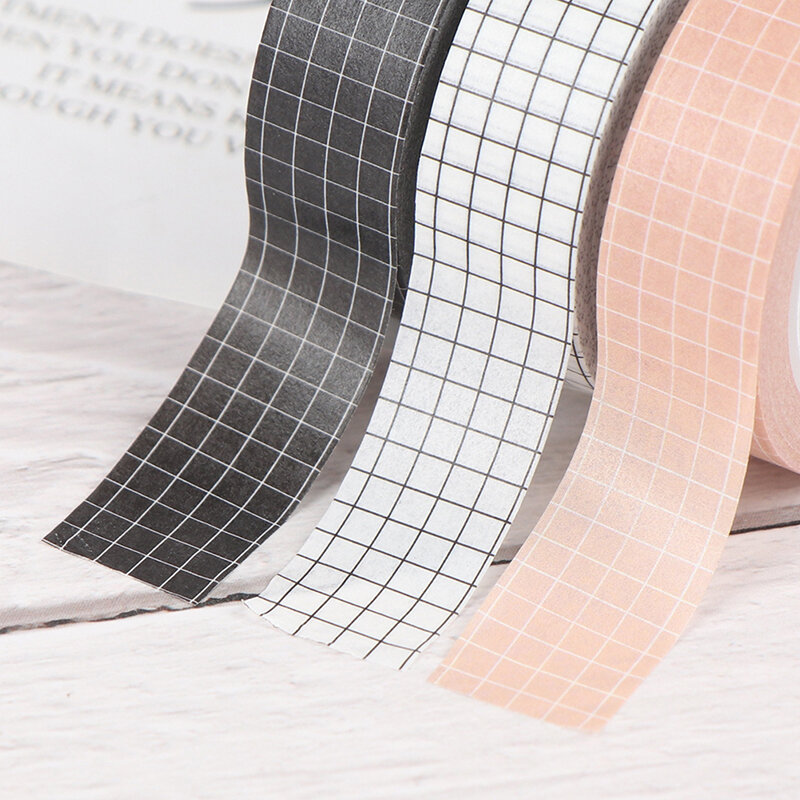 Grid Washi Tape Japanischen Papier DIY Planer Masking Tape Klebebänder Aufkleber Schreibwaren Bänder Dekorative Heißer verkauf Bunte