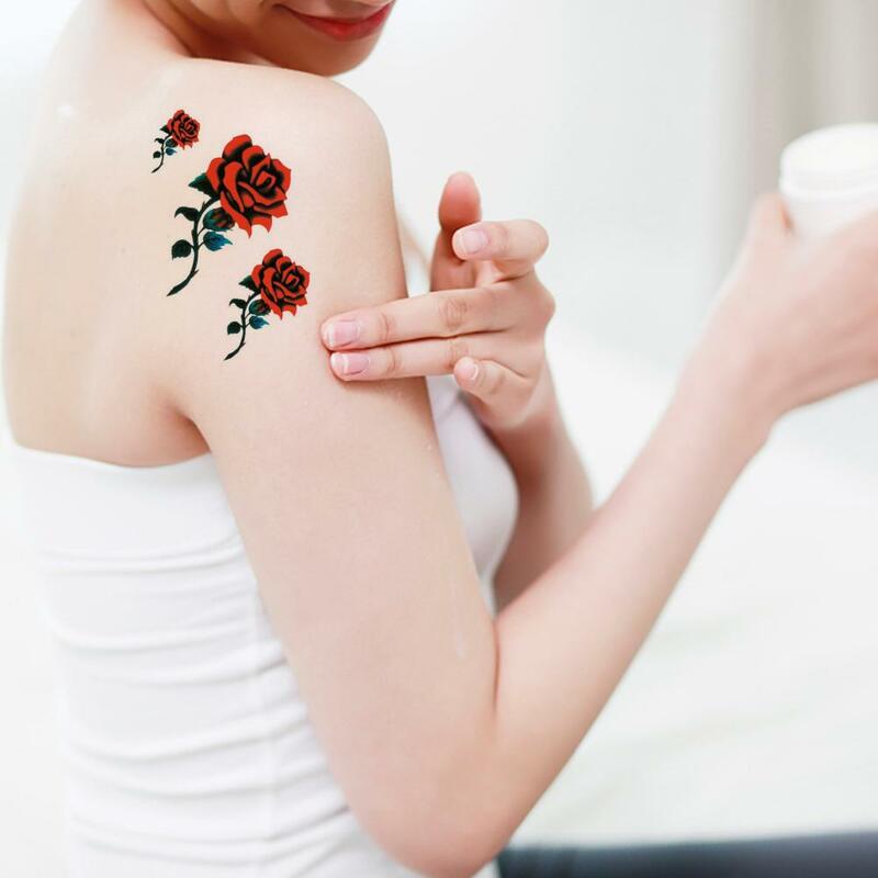 임시 문신 스티커 방수 꽃 패턴 전송 섹시한 바디 아트 가짜 문신 임시 스티커, 도매