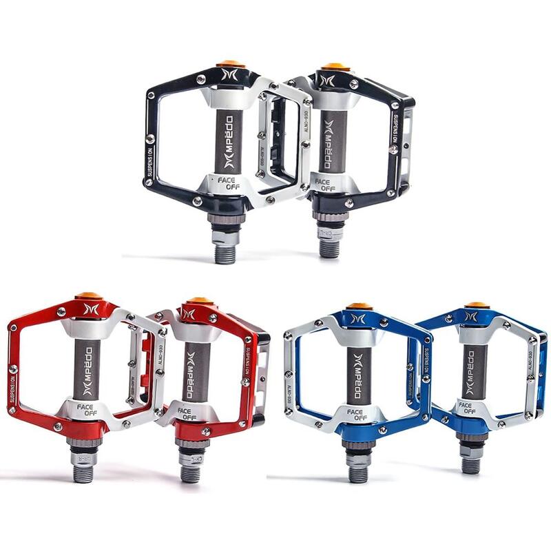 MTB Road Bicycle Pedals 3 Sealed Bearings Bicycle Pedals Mountain Bike Pedals Wide Platform Pedales Anti-slip and Rust-proof