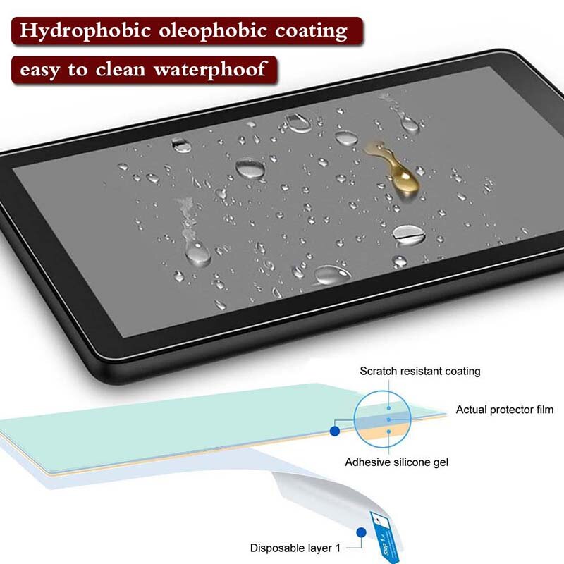 2Pcs Tablet Tempered Glass Screen Protector Cover for Asus ZenPad 10 Z300M HD Tablet Anti-Fingerprint Tempered Film