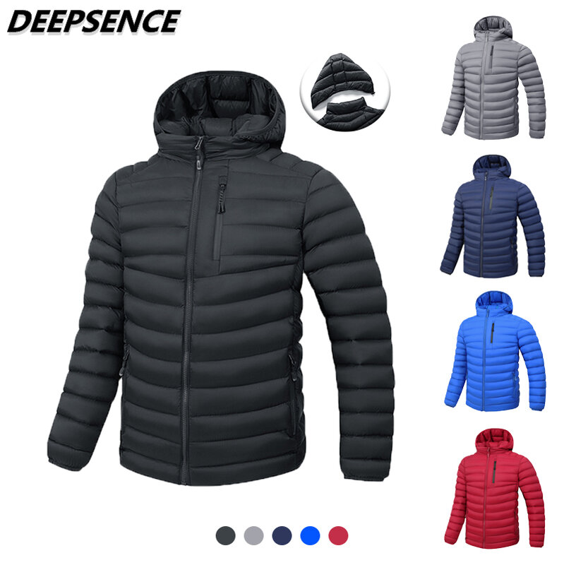 2021 giacca invernale da uomo cappotti spessa moda calda Casual con cappuccio staccabile Parka uomo giacca antivento all'aperto Parka uomo