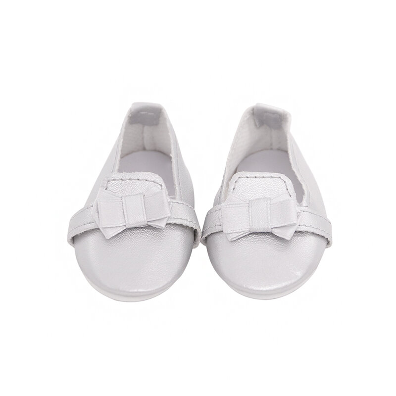 7Cm Bowknot Doll Shoes For 18Inch Amerian Doll Accessories Cute High-quality Shoes For 43cm Baby New Born& 1/3 BJD OG Girl Doll