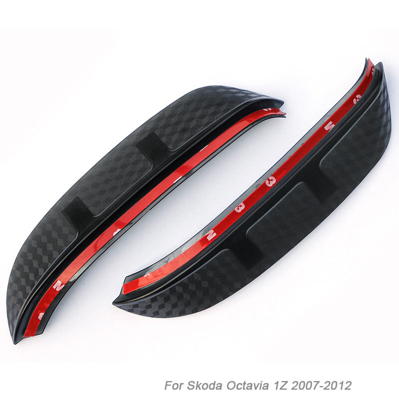 2 pezzi Car-styling per Skoda Octiva 5E 1Z 2007-PresentCarbon fibra specchietto retrovisore sopracciglio pioggia scudo anti-pioggia accessori visiera