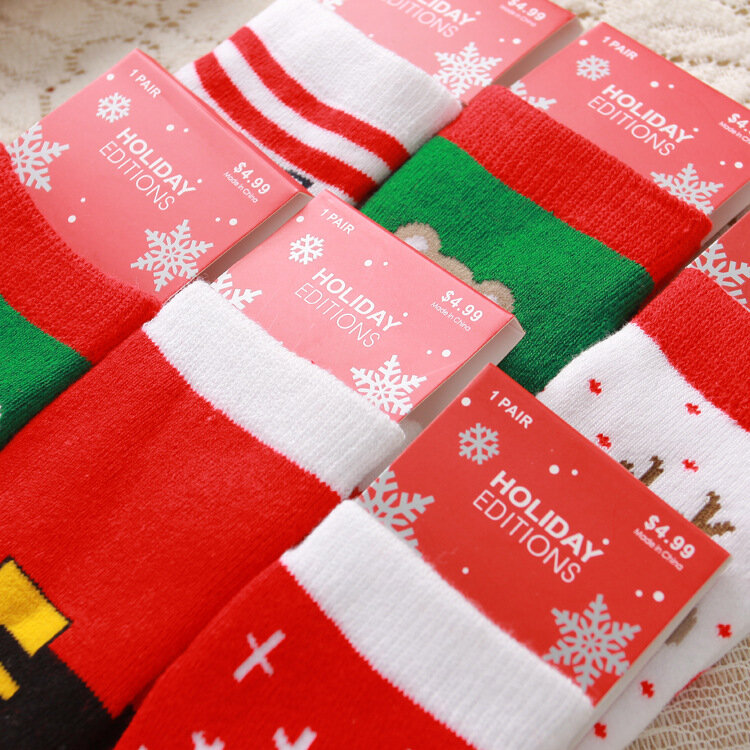 Calcetines de alta calidad para bebé, medias de felpa gruesas, cálidas, para vacaciones de Año Nuevo, de Navidad
