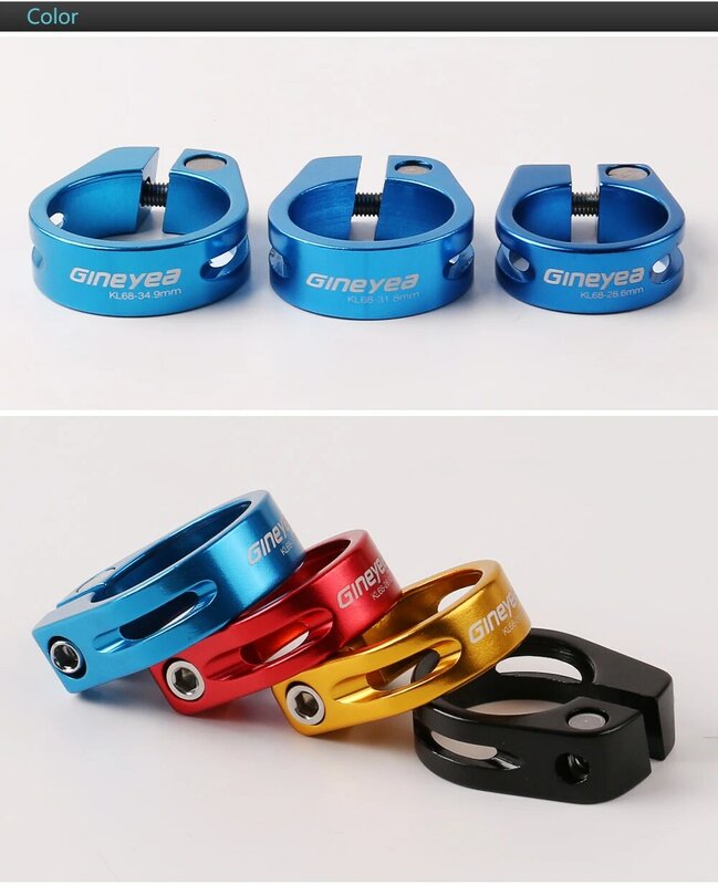 28.6/31.8/34.9mm Seat Post Clamp Cycling Bike Pipe Clamp for MTB Road bicycle fixed gear Aluminum Alloy accessories part