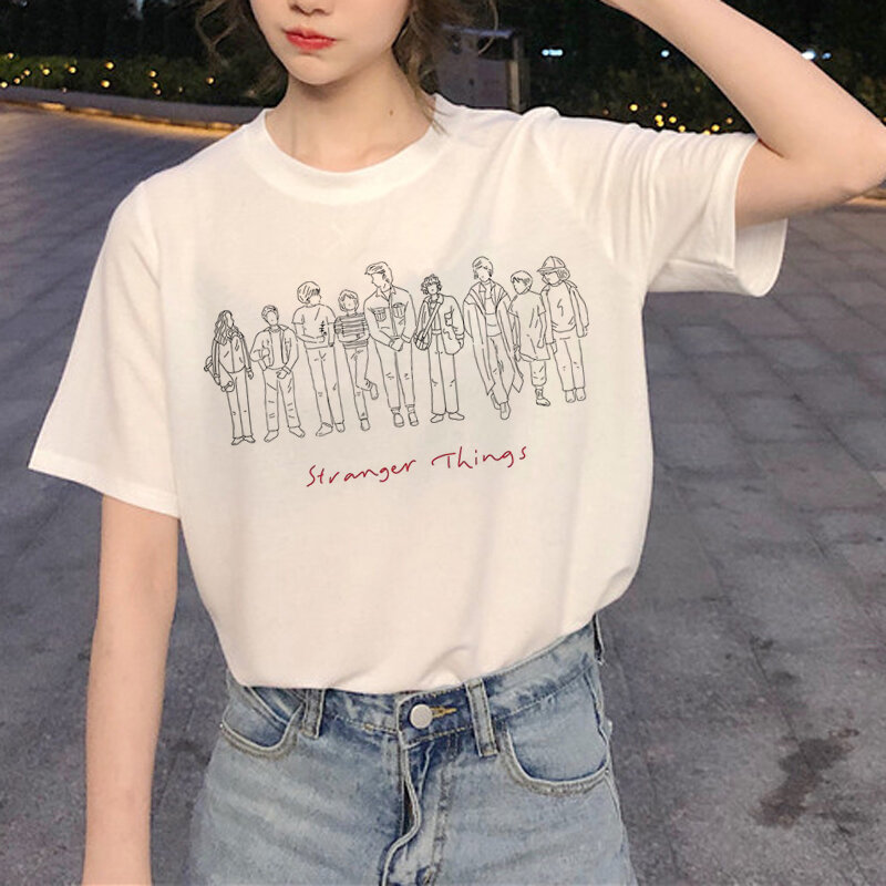 Femme T-shirt harajuku salle de sport gothique vêtements T-shirt haut pour femme amis vlone vintage étranger choses ariana grande