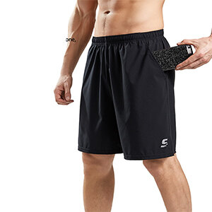 กางเกงขาสั้นผู้ชายวิ่ง Gym กางเกงขาสั้นฤดูร้อนพร้อมกระเป๋าผู้ชายการออกกำลังกายการฝึกอบรม ...