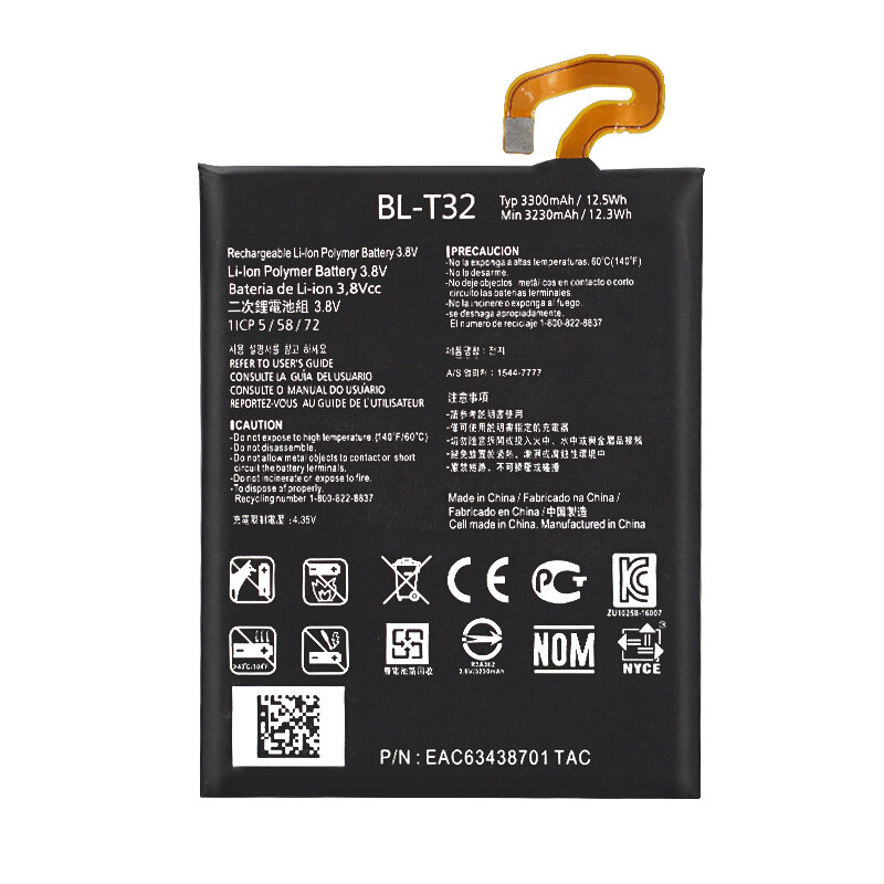 Alta calidad Original de BL-T32 batería interna para LG G6 G600L G600S G600K G600V H870 H871 H872 H873 LS993 US997 VS988 3300mAh
