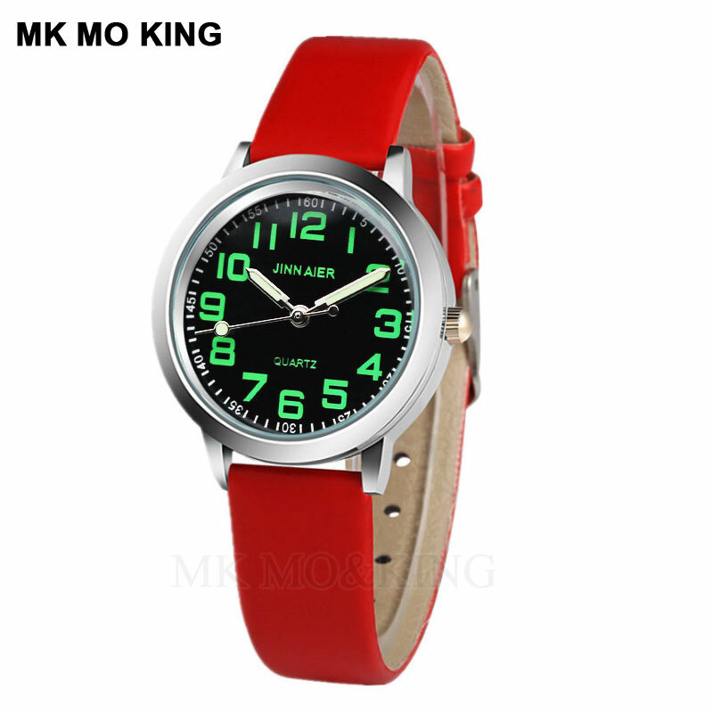 Nowe mody zielona tarcza dziecięcy zegarek dla dzieci dziewczyny chłopiec zegarek na prezent Casual zegarek kwarcowy Relogio Relojes Kol Saati