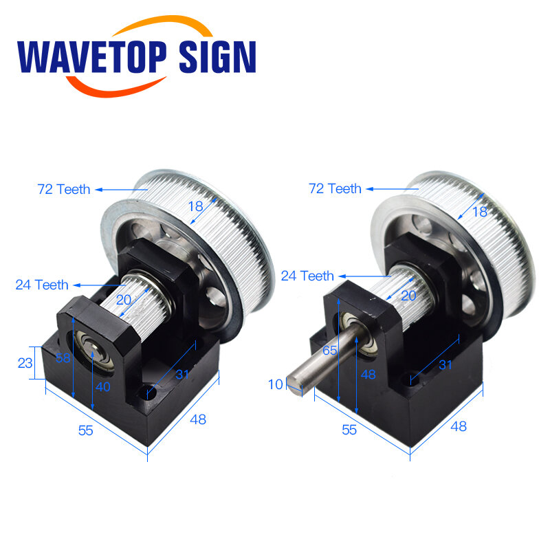 Wavtopsign-Conjunto de cabezales láser de transmisión, piezas de Metal, componentes mecánicos para máquina cortadora de grabado láser CO2, bricolaje