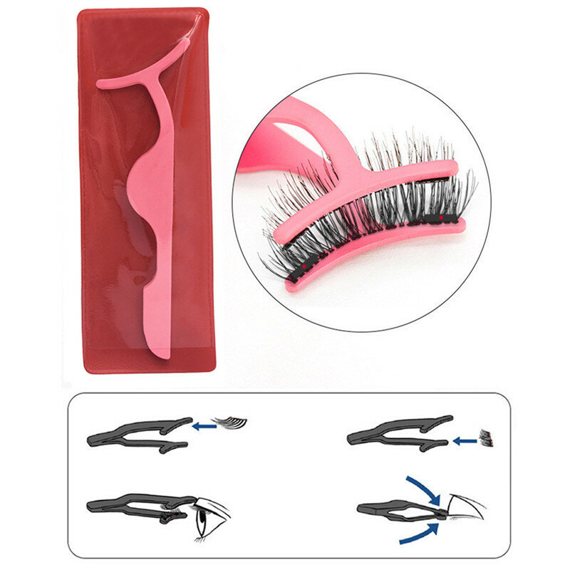 Handmade magnetic lashes 3d lashes natural false eyelashe extended with gift box magnetic eyelashes