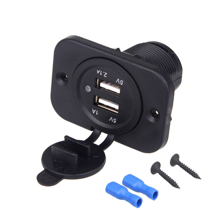 3.1A двойной USB порт зарядное устройство для телефона розетка для автомобиля грузовика лодки прикуриватель