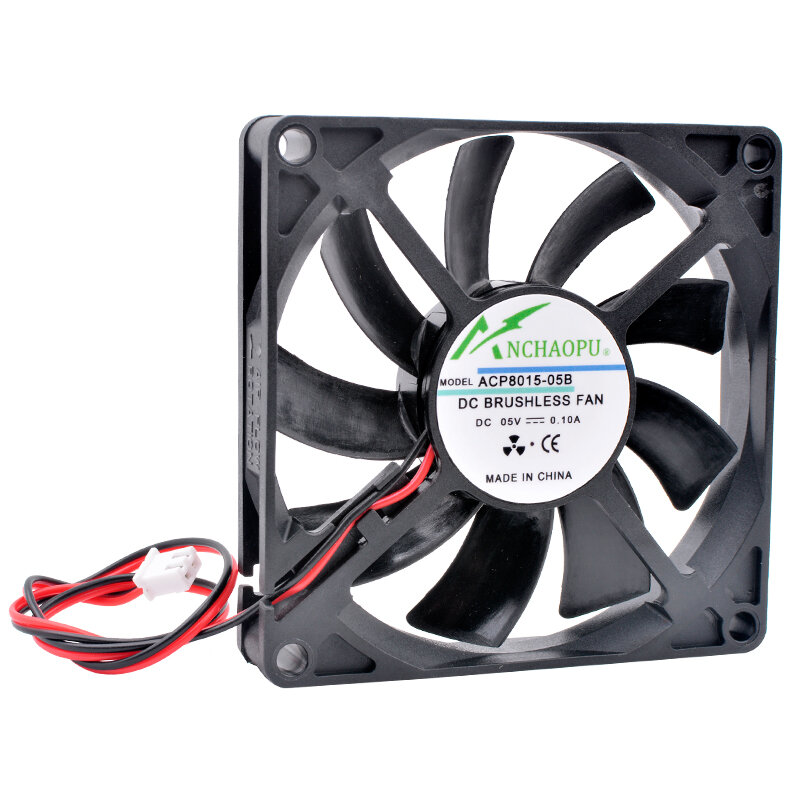ACP8015 8Cm 80Mm Fan 80X80X15Mm DC5V 12V 24V 2pin Koelventilator voor Router Chassis Voeding Lader Omvormer