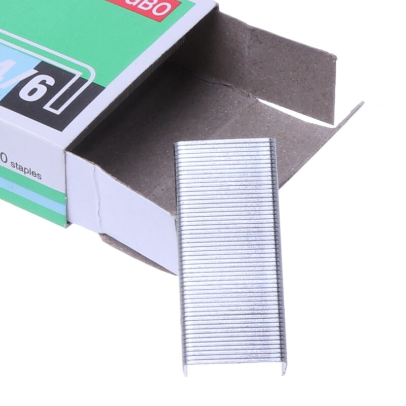 1000 pz/scatola 24/6 graffette metalliche per cucitrice ufficio materiale scolastico cancelleria nuovo M5TB