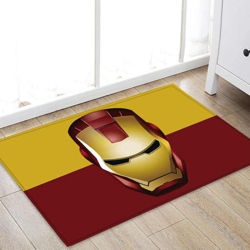 1 piezas 40x60cm Marvel los Vengadores alfombra de felpa Iron Man Capitán América Batman alfombra algodón regalo de Navidad para niños Envío Directo