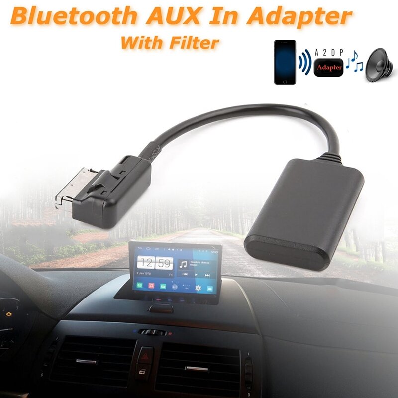 Módulo inalámbrico Bluetooth para coche, adaptador de música, receptor auxiliar, Cable Aux o para Mercedes W212, S212, C207, interfaz multimedia de Radio