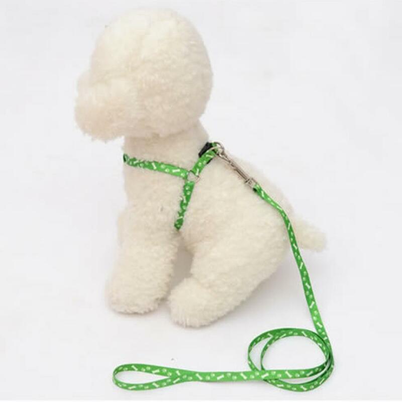 120ซม.ปรับผ้าพิมพ์หน้าอกขนาดเล็ก Pet Dog Traction Rope Dog Supplies สัตว์เลี้ยงผลิตภัณฑ์บ้านสวน