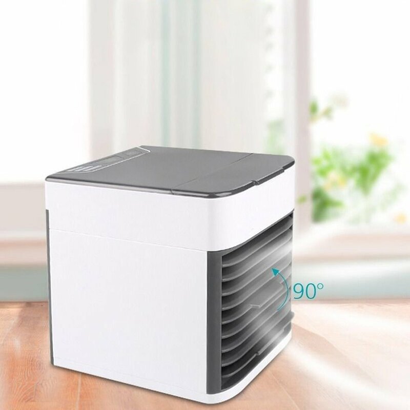 Usb mini condicionador de ar portátil digital refrigerador de ar ventilador de desktop espaço pessoal ventilador de refrigeração de ar para sala de estar em casa