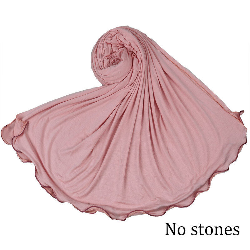 Bufandas de algodón para mujer, chales lisos con líneas de colores, de punto, elásticos, a la moda, abaya, hijab musulmán
