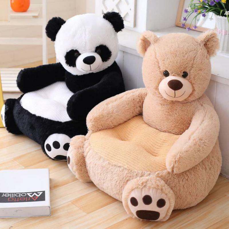 Capa de sofá dos desenhos animados crianças assento de pelúcia sofá confortável animal panda bebê cadeira portátil sofá presente crianças sem interior