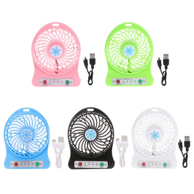 Portable LED Light  Mini Fan Air Cooler Mini Desk USB Fan Third Wind USB Fan